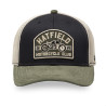 Casquette trucker avec filet bi-matière semi curved avec patch Moto