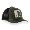 Casquette trucker avec filet avec écusson animal Black Stallion