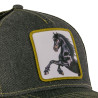 Casquette trucker avec filet avec écusson animal Black Stallion
