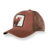 Casquette trucker en velours avec écusson animal Bull
