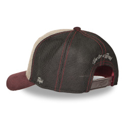 Casquette trucker bi-matière avec filet et écusson animal Grounhog