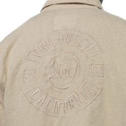 Chemise homme en coton et lin broderie au dos Lino