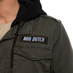 Veste militaire homme avec capuche détachable et print dos Salt