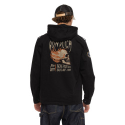 Veste militaire homme avec capuche détachable et print dos Salt