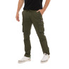 Pantalon droit homme type cargo en canvas avec patchs Fight