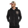 Sweat zippé homme à capuche french terry effet acid wash Viny
