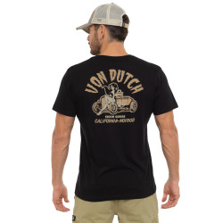 T-shirt homme col V Regular fit en Jersey imprimé poitrine et dos Hot