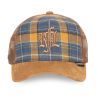Casquette trucker à carreaux avec filet et visière suédine November