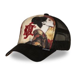 Casquette trucker imprimée avec filetet logo brodé Last Kiss