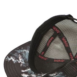 Casquette trucker imprimée avec filet et logo brodé Sakura Waves