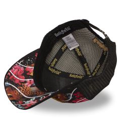 Casquette enfant avec filet, logo brodé et visière suédine