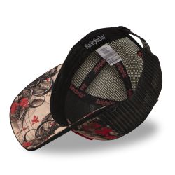 Casquette enfant avec filet, logo brodé et visière suédine