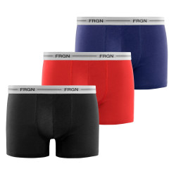 Lot de 3 boxers junior en coton colorés ceinture blanches FRGN
