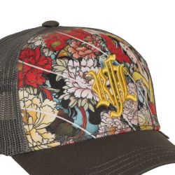 Casquette trucker imprimée filet logo brodé visière imprimée Maiko