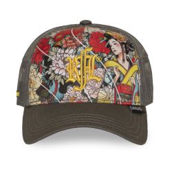 Casquette trucker imprimée filet logo brodé visière imprimée Maiko