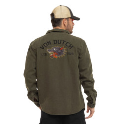 Sur-chemise homme en twill avec broderie Wall