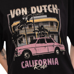 T-shirt femme relax fit col rond print devant Motel