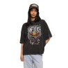 T-shirt femme oversize col rond lava dye print devant Road