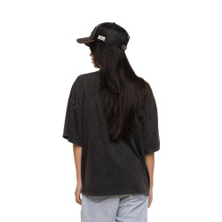 T-shirt femme oversize col rond lava dye print devant Road