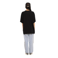 T-shirt femme relax fit col rond print devant Studio