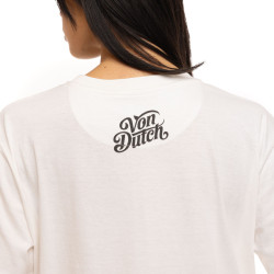 T-shirt femme fluide col rond print devant et dos Sun