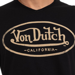 T-shirt homme en jersey col V rouloté imprimé devant Ron