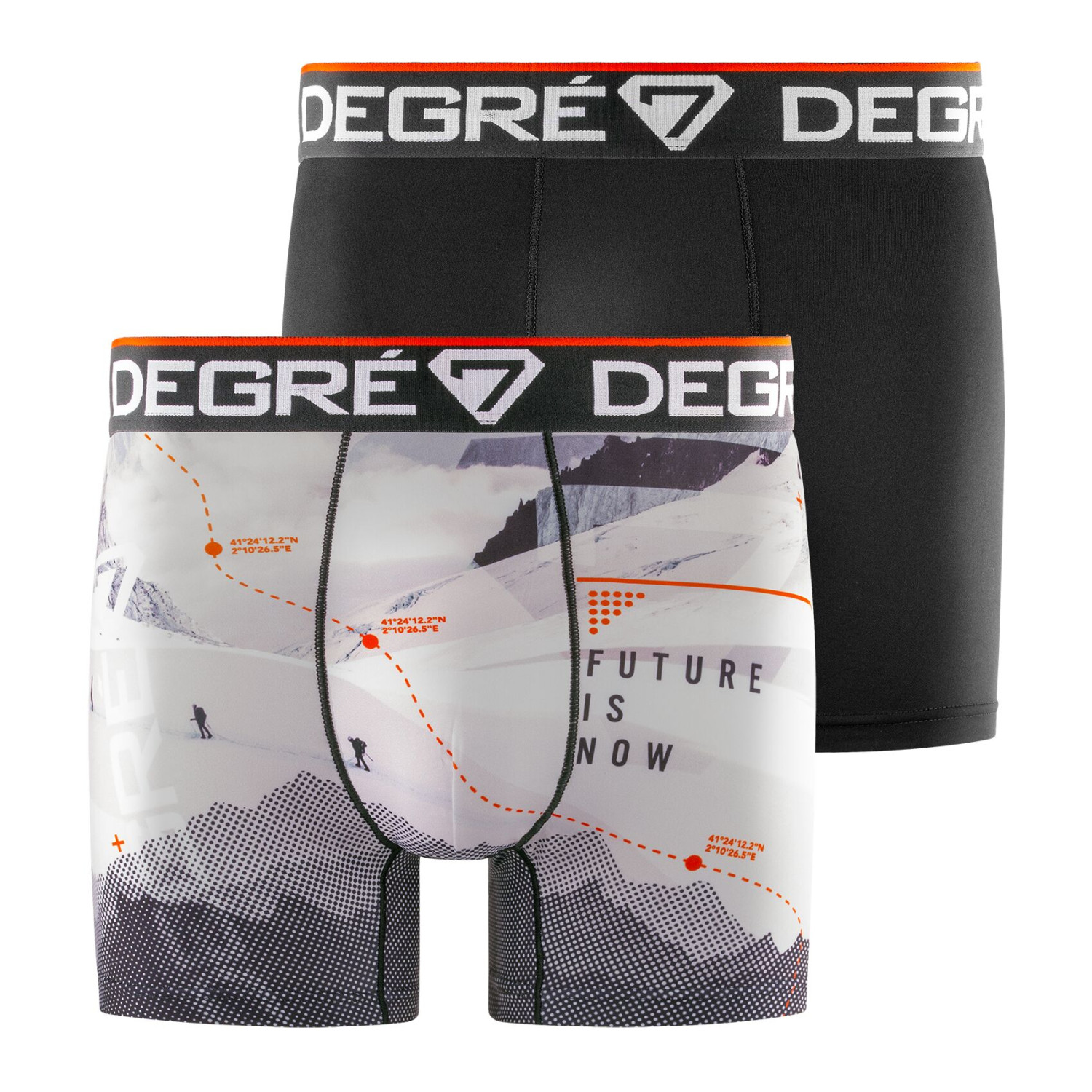Lot de 2 boxers longs homme microfibre Montagne
