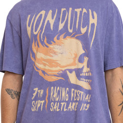 T-shirt homme relax fit col rond en jersey acid wash Poster