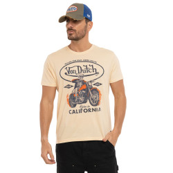 T-shirt homme col rond regular fit effet chiné en jersey Fear