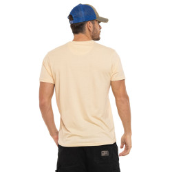 T-shirt homme col rond regular fit effet chiné en jersey Fear