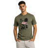 T-shirt homme col rond regular fit slub en jersey Palm
