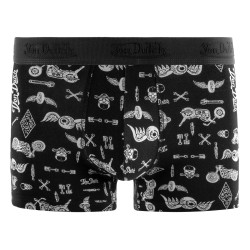 Lot de 4 boxers homme en coton uni et imprimé AOP