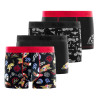 Lot de 4 boxers homme en coton uni et imprimé AOP