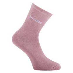 Paire de chaussettes lurex femme à paillettes message soft Bisous