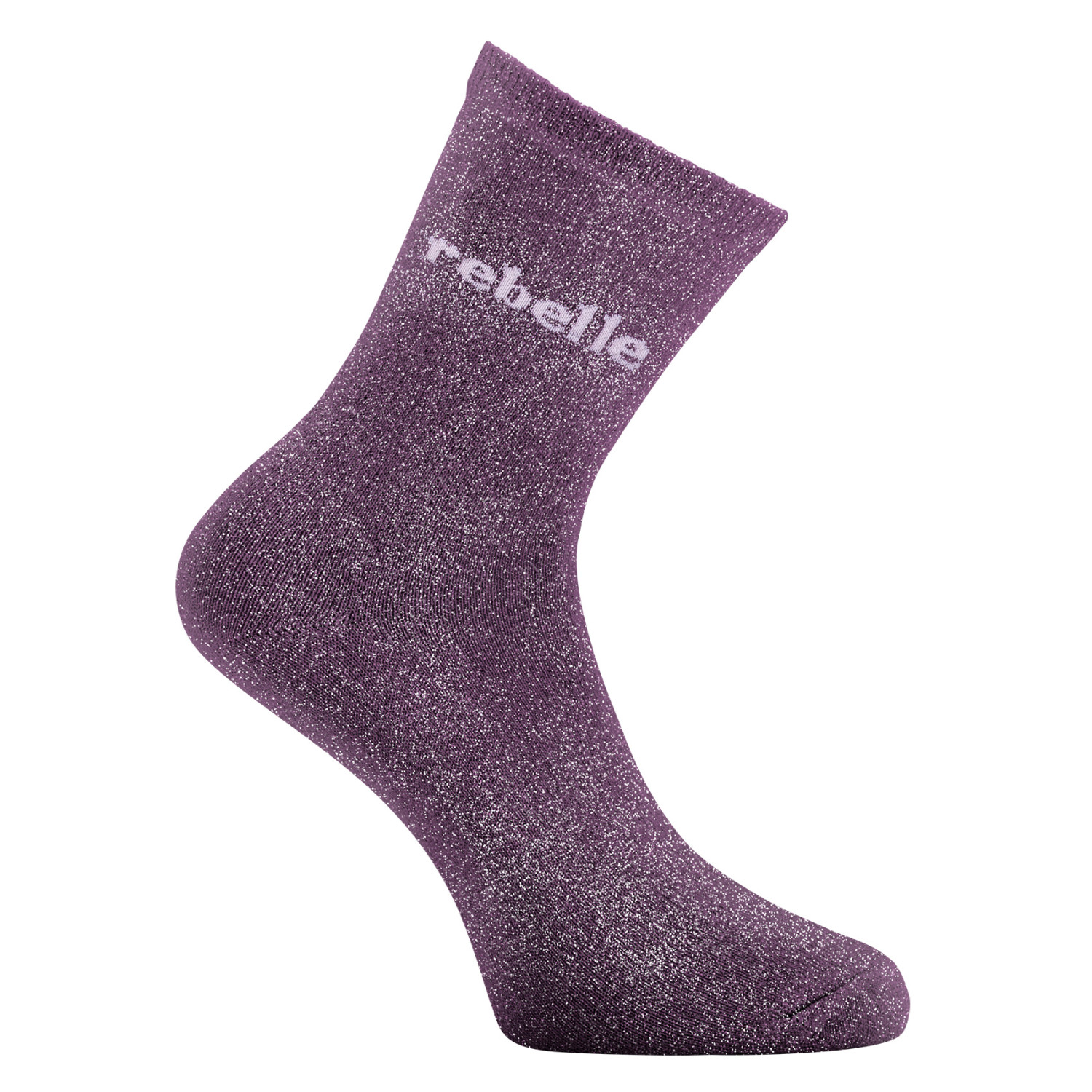 Paire de chaussettes lurex femme à paillettes message soft Rebelle