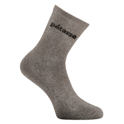 Paire de chaussettes lurex femme à paillettes message osé Pétasse