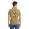 Polo homme en slub jersey avec patch et print dos Los