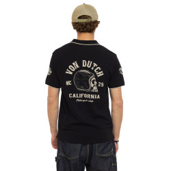 Polo homme maille piquée avec patchs et print dos MC29