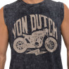 Débardeur homme col rond en jersey acid wash Moto
