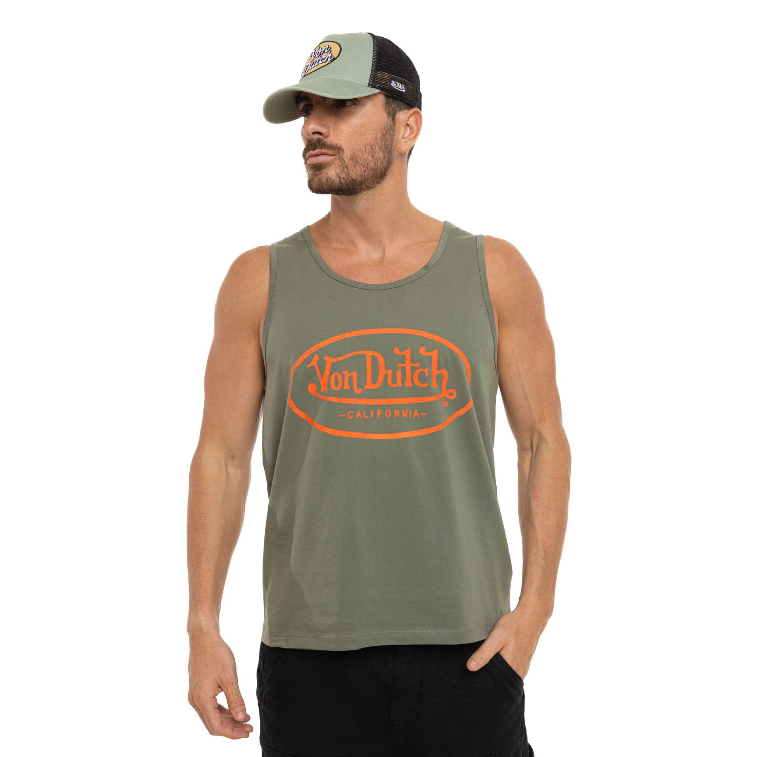 Débardeur homme col rond print devant Base California