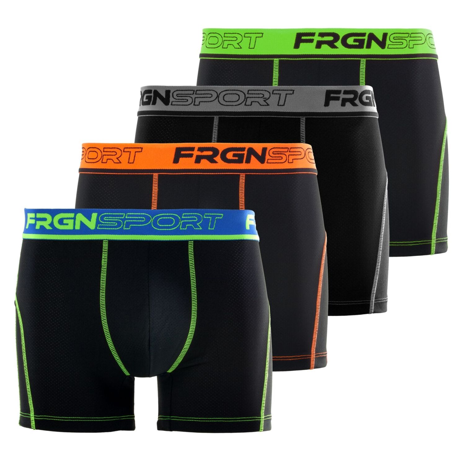 Lot de 4 Boxers homme Aktiv Sport Fluo