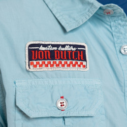 Chemise homme manches courtes en popeline patchs Tools