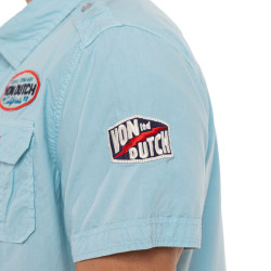 Chemise homme manches courtes en popeline patchs Tools