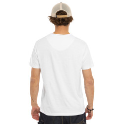 T-shirt homme en jersey col V rouloté imprimé devant Ron