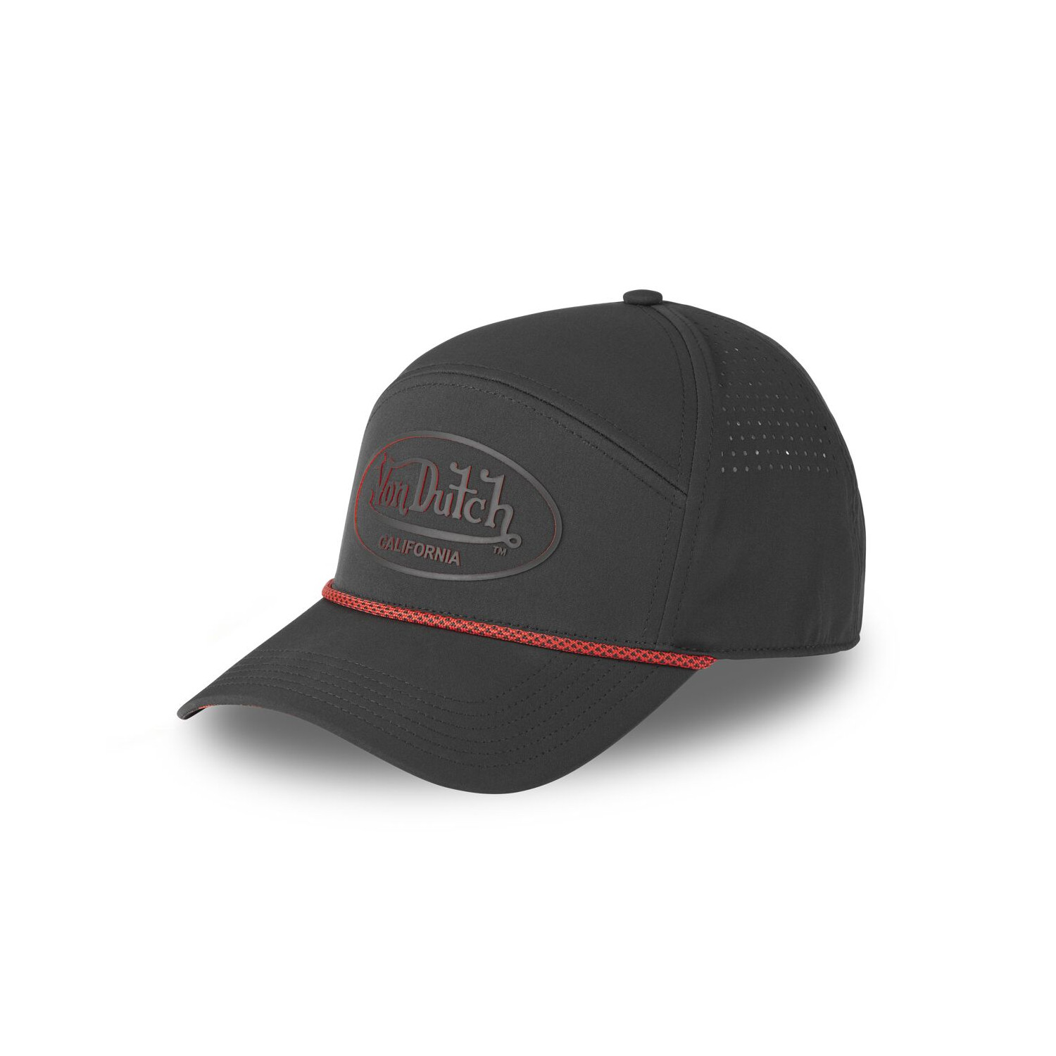 Casquette 6 panneaux filet en mesh logo rubber print Cord