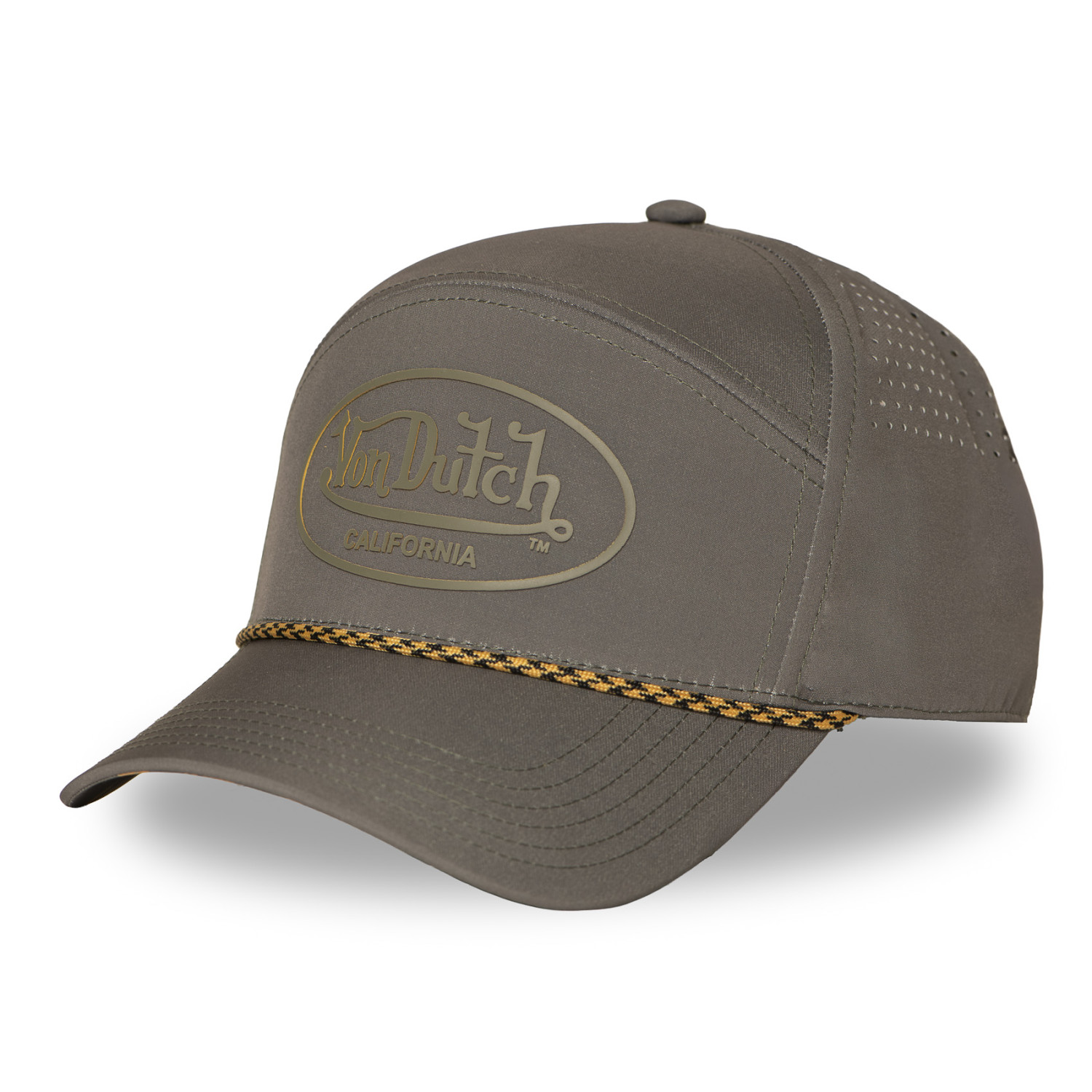 Casquette 6 panneaux filet en mesh logo rubber print Cord