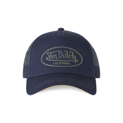 Casquette baseball filet visière bicolore et écusson Rubber Logo