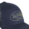 Casquette baseball filet visière bicolore et écusson Rubber Logo