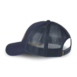 Casquette baseball filet visière bicolore et écusson Rubber Logo