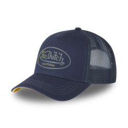 Casquette baseball filet visière bicolore et écusson Rubber Logo
